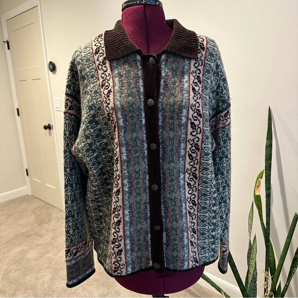 Women’s large Squaw Valley nortic wool blend fair Isle sweater